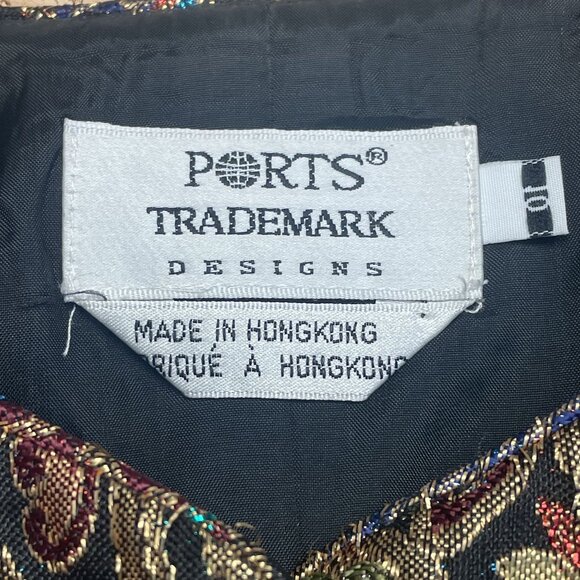 Vintage Womens Brocade Metallic Old Money Jacket 10 Gold Blazer Special Event - Picture 8 of 10